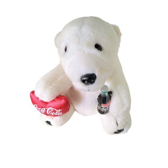 Vintage 1993 Coca-Cola Plush Bear W/Heart and Coke in Paws - Picture 2 of 5